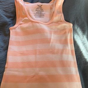 Pink and white striped tank top